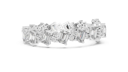 Emerald Tennis Lab Grown Diamond Bracelet