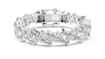 Emerald Tennis Lab Grown Diamond Bracelet
