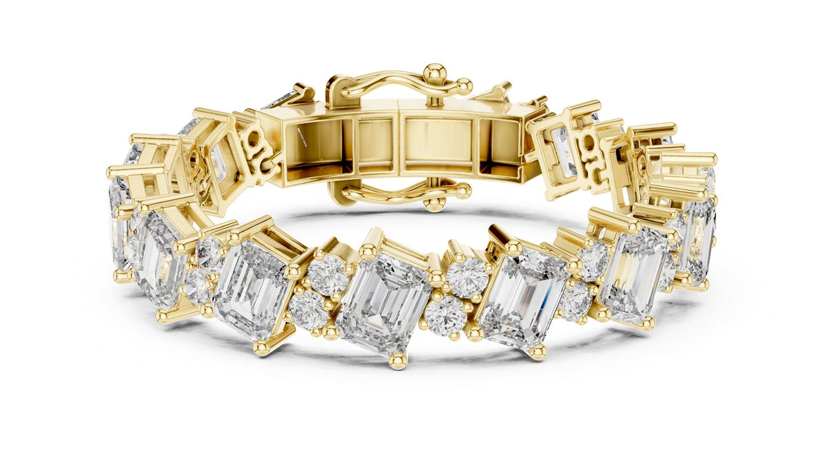 Emerald Tennis Lab Grown Diamond Bracelet