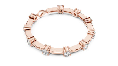 Round Station Lab Grown Diamond Bracelet