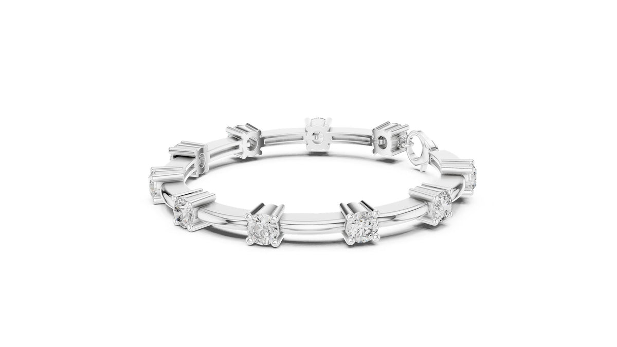 Round Station Lab Grown Diamond Bracelet