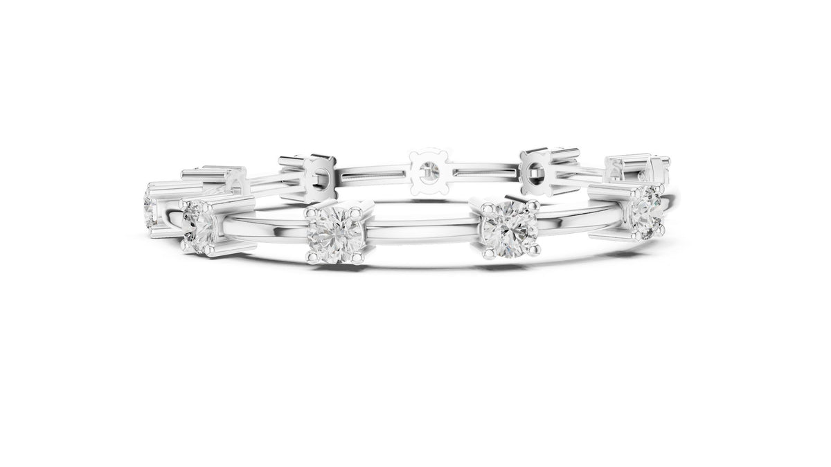 Round Station Lab Grown Diamond Bracelet
