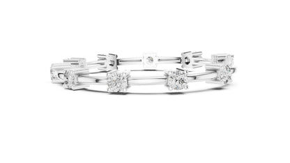 Round Station Lab Grown Diamond Bracelet
