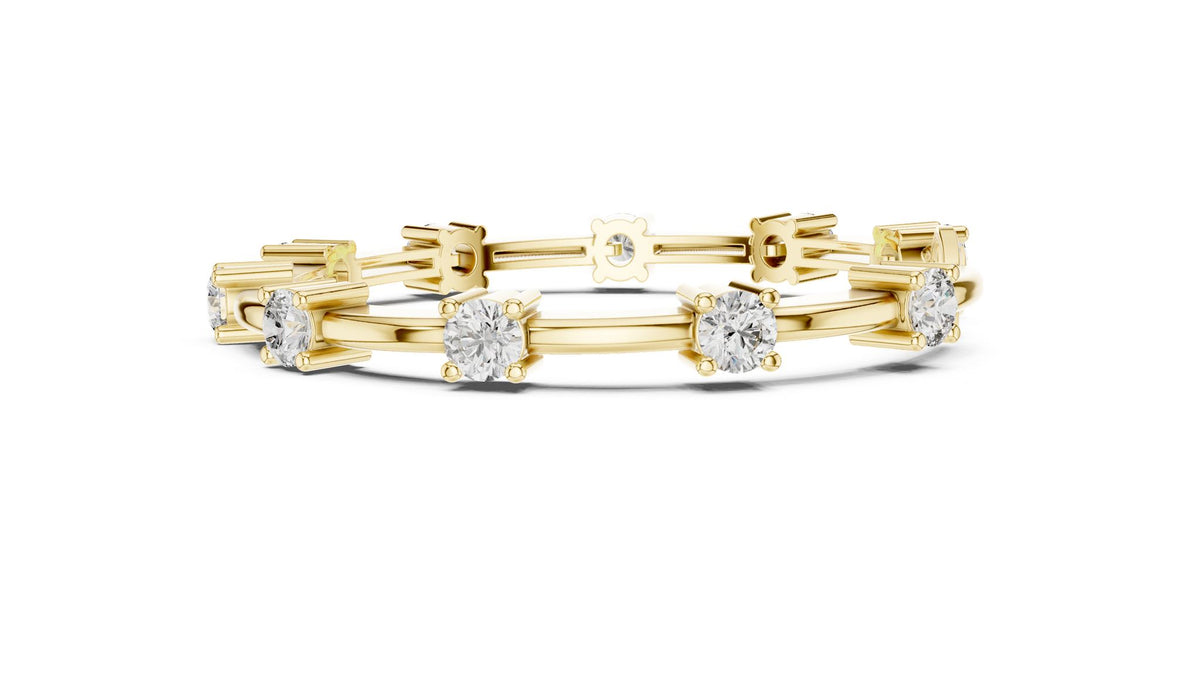 Round Station Lab Grown Diamond Bracelet