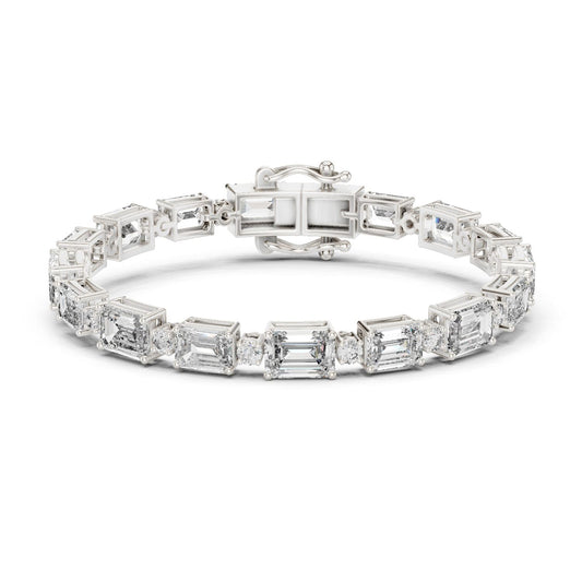 Emerald Tennis Lab Grown Diamond Bracelet