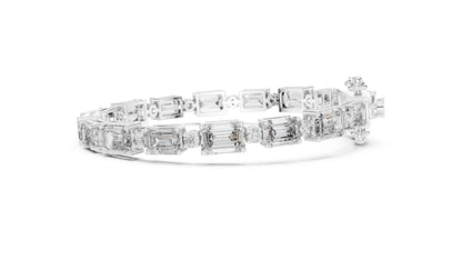 Emerald Tennis Lab Grown Diamond Bracelet