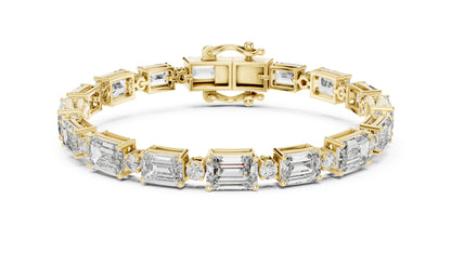 Emerald Tennis Lab Grown Diamond Bracelet