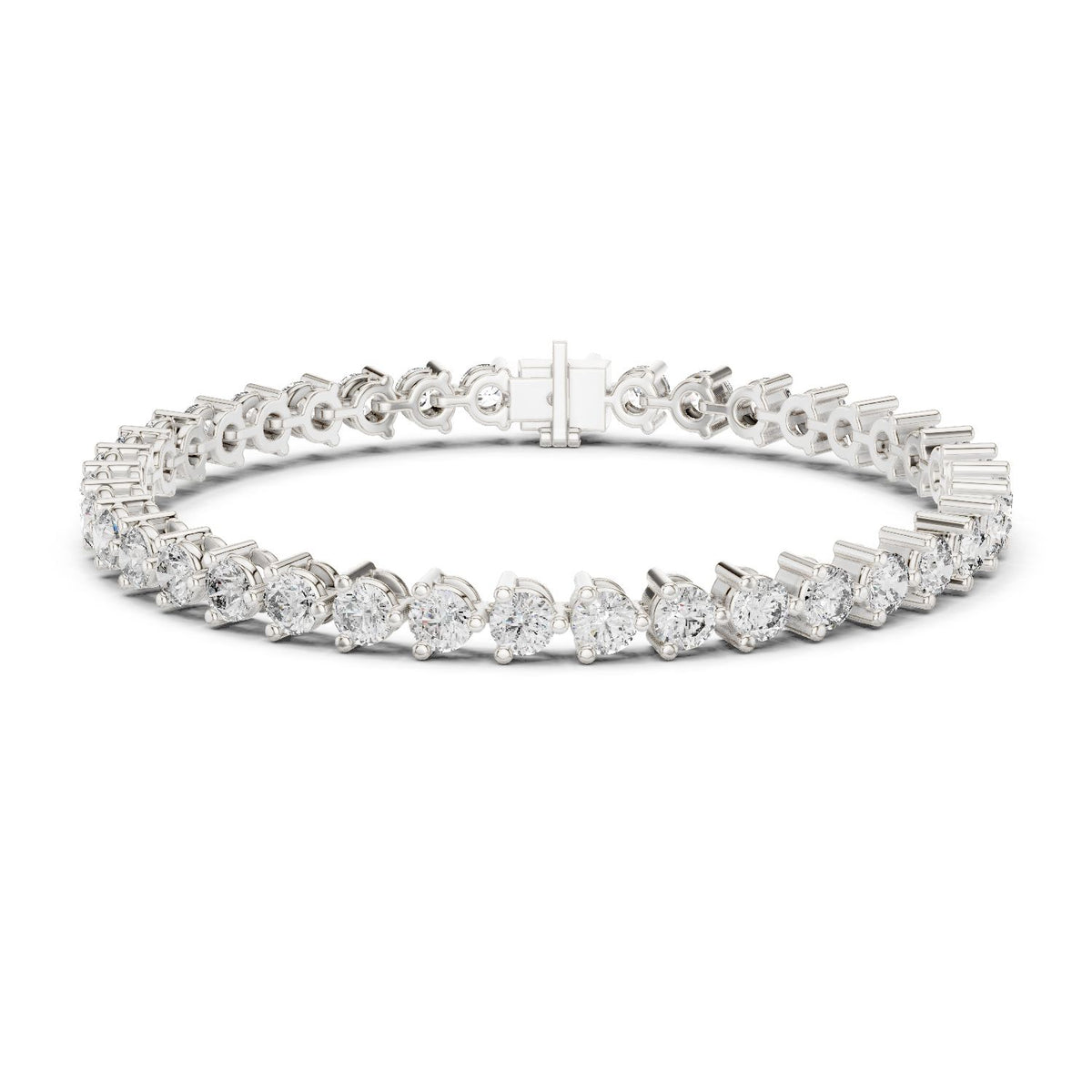 Round Tennis Lab Grown Diamond Bracelet