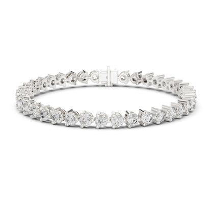 Round Tennis Lab Grown Diamond Bracelet