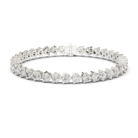 Round Tennis Lab Grown Diamond Bracelet
