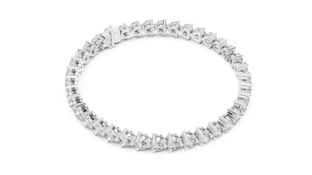 Round Tennis Lab Grown Diamond Bracelet