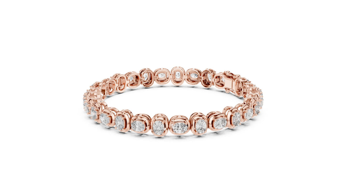 Cushion Tennis Lab Grown Diamond Bracelet