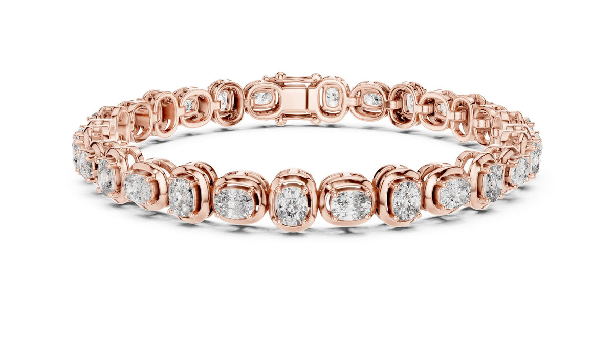 Cushion Tennis Lab Grown Diamond Bracelet