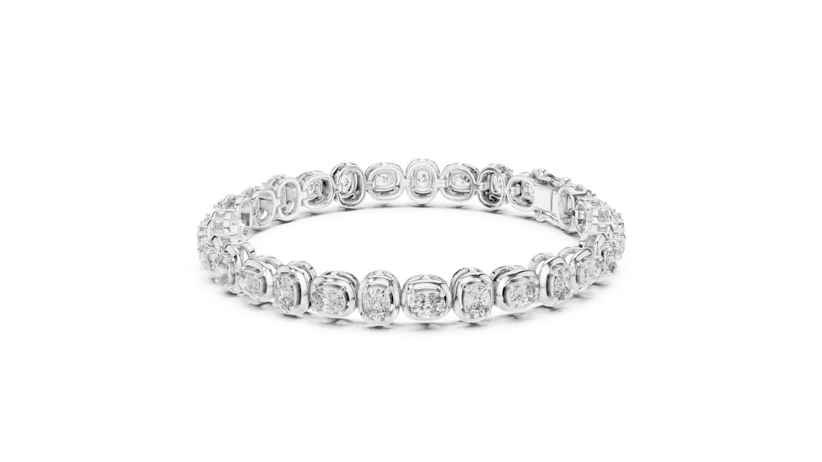 Cushion Tennis Lab Grown Diamond Bracelet
