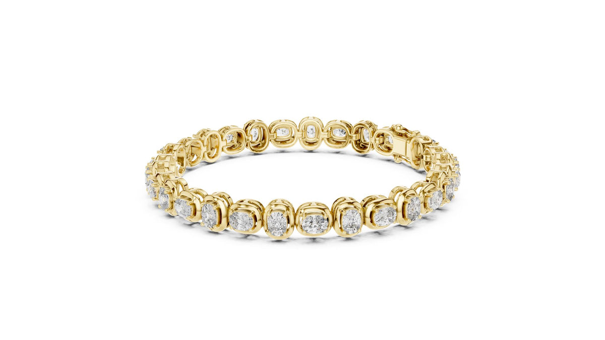 Cushion Tennis Lab Grown Diamond Bracelet