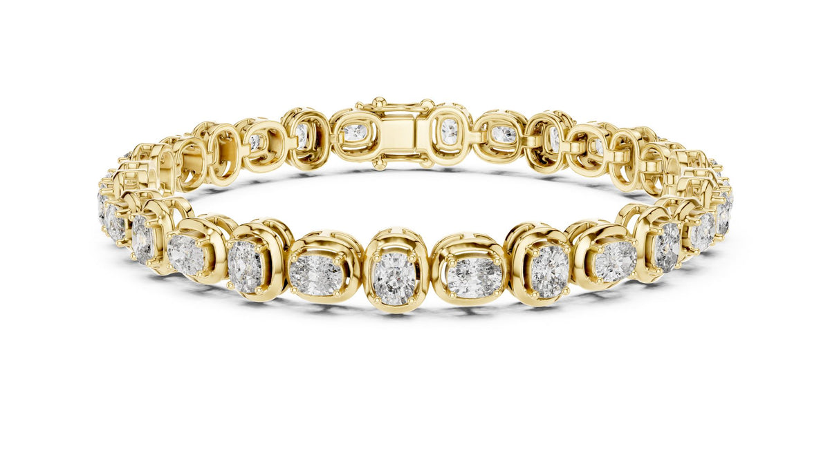 Cushion Tennis Lab Grown Diamond Bracelet