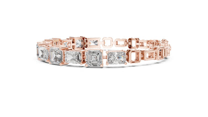 Emerald Tennis Lab Grown Diamond Bracelet