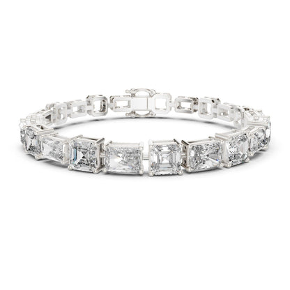 Emerald Tennis Lab Grown Diamond Bracelet
