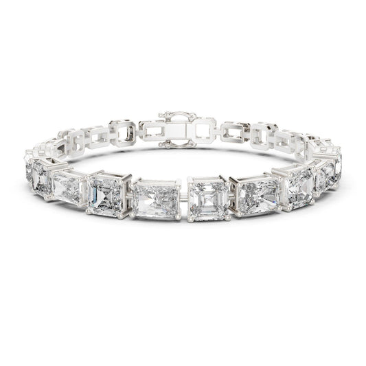 Emerald Tennis Lab Grown Diamond Bracelet