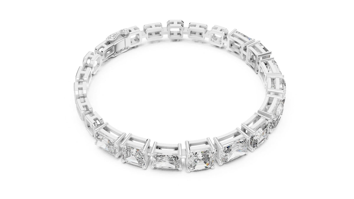 Emerald Tennis Lab Grown Diamond Bracelet