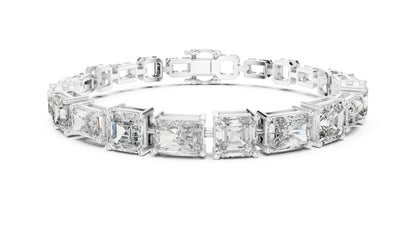 Emerald Tennis Lab Grown Diamond Bracelet