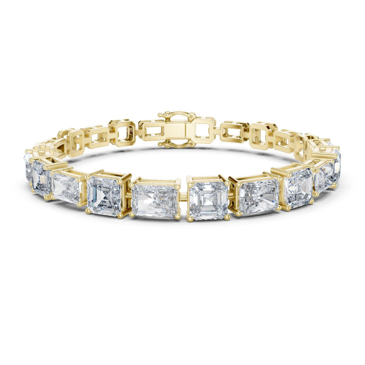 Emerald Tennis Lab Grown Diamond Bracelet