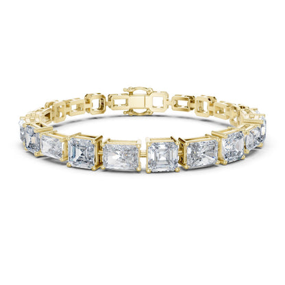 Emerald Tennis Lab Grown Diamond Bracelet