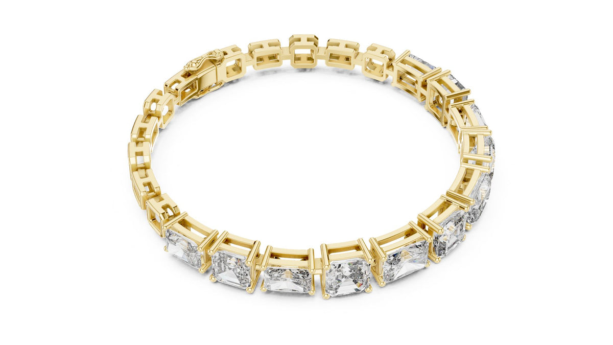 Emerald Tennis Lab Grown Diamond Bracelet
