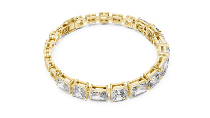 Emerald Tennis Lab Grown Diamond Bracelet
