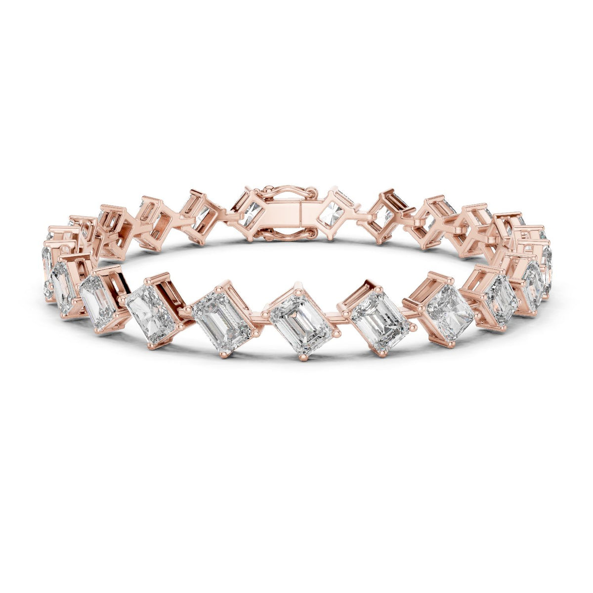 Emerald Tennis Lab Grown Diamond Bracelet