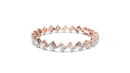 Emerald Tennis Lab Grown Diamond Bracelet
