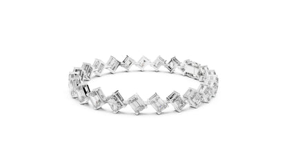 Emerald Tennis Lab Grown Diamond Bracelet
