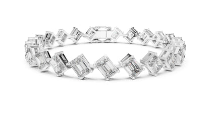 Emerald Tennis Lab Grown Diamond Bracelet
