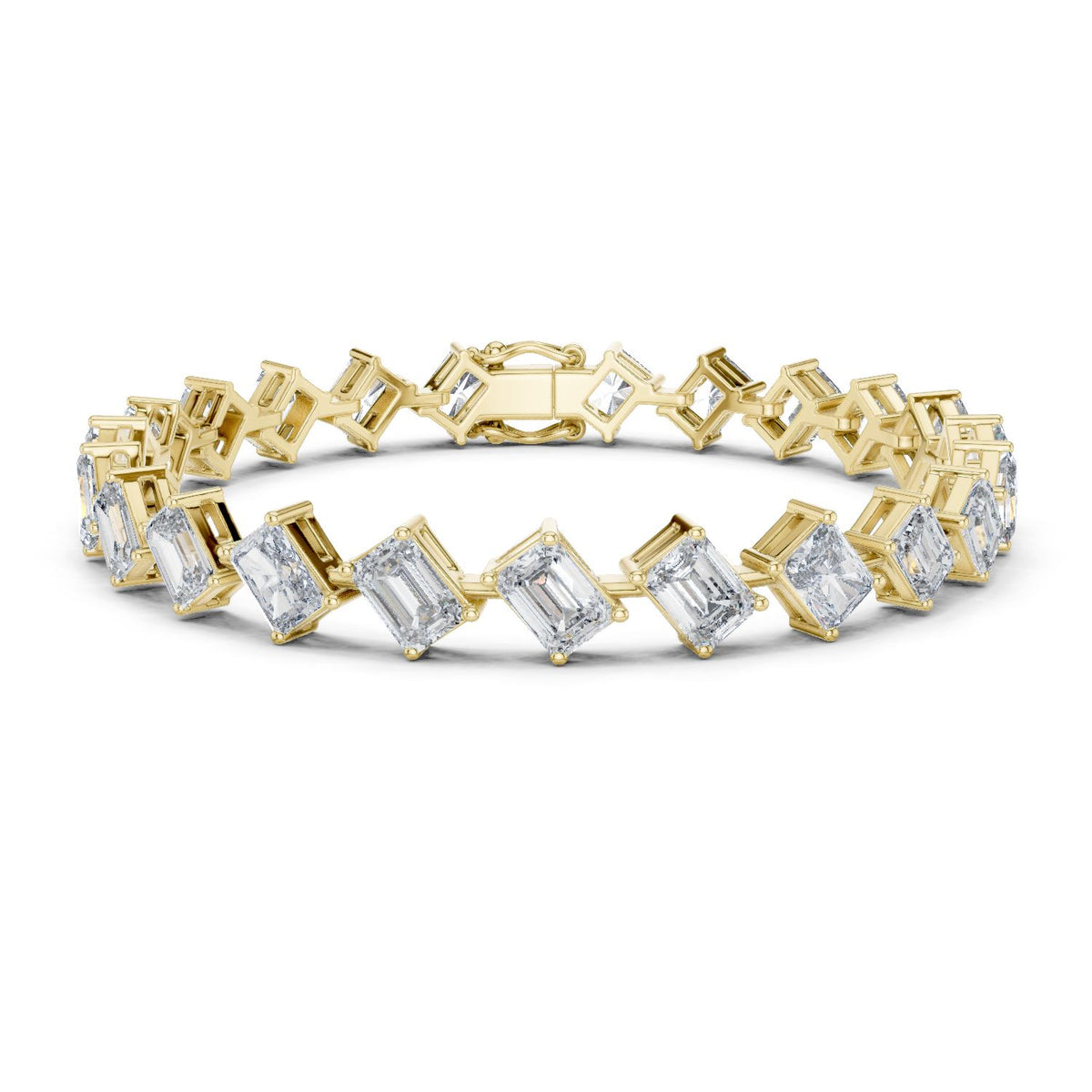Emerald Tennis Lab Grown Diamond Bracelet