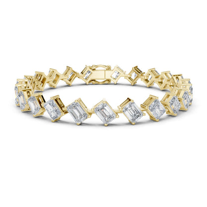 Emerald Tennis Lab Grown Diamond Bracelet