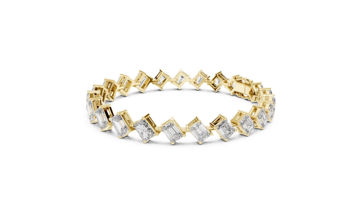 Emerald Tennis Lab Grown Diamond Bracelet