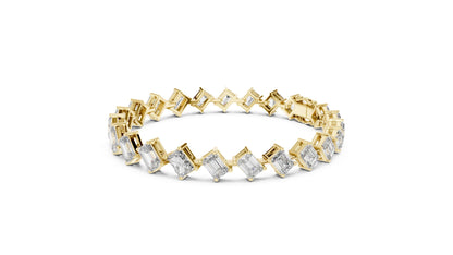 Emerald Tennis Lab Grown Diamond Bracelet