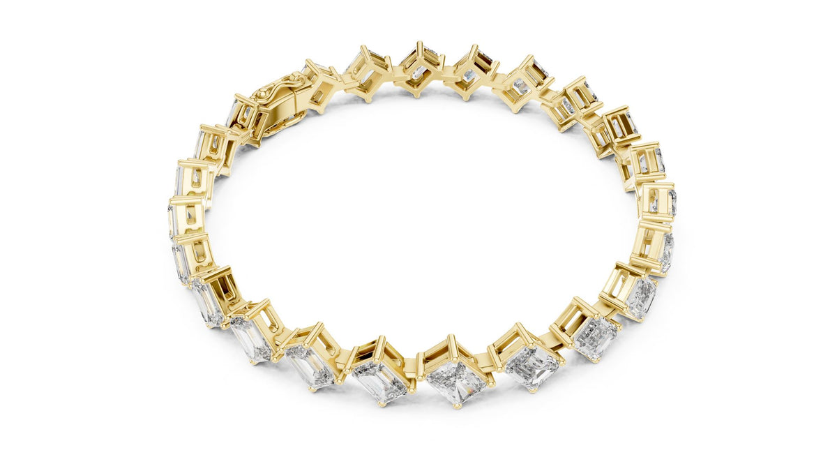 Emerald Tennis Lab Grown Diamond Bracelet