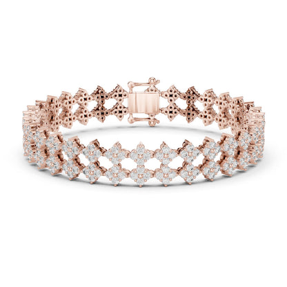 Round Cluster Lab Grown Diamond Bracelet