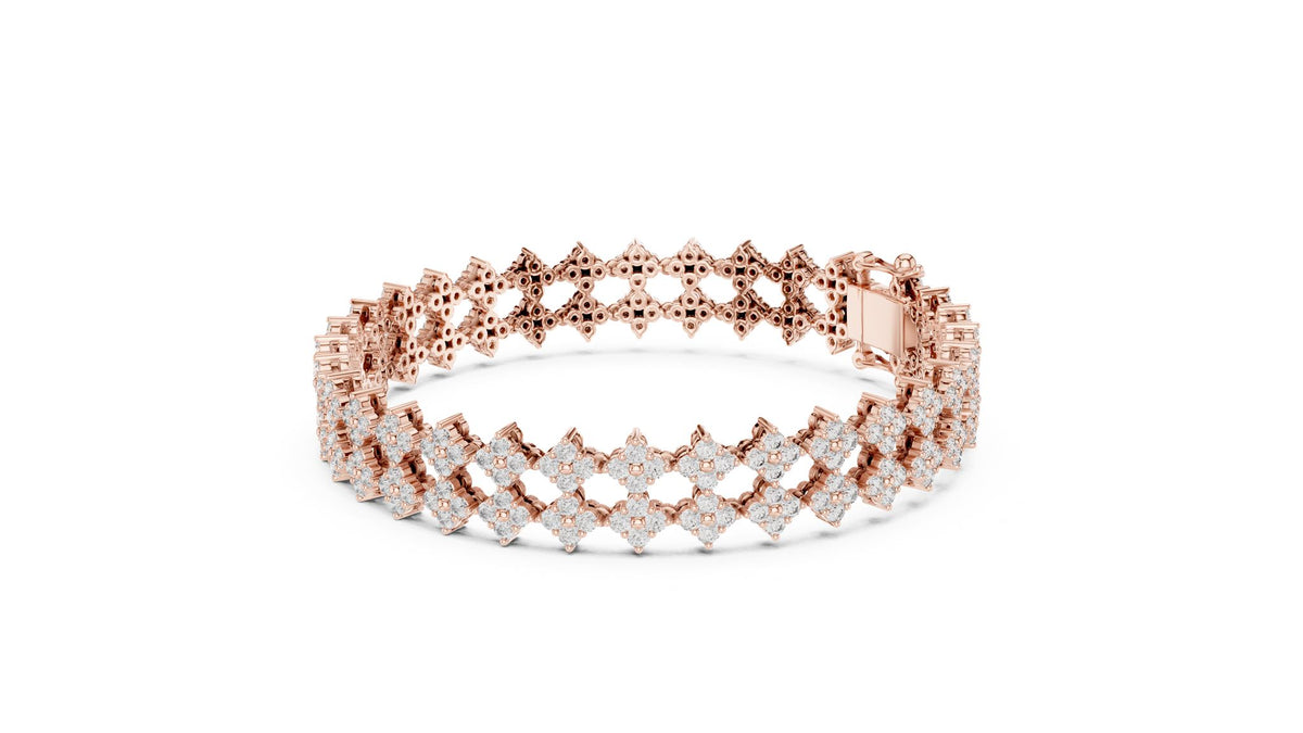 Round Cluster Lab Grown Diamond Bracelet