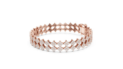 Round Cluster Lab Grown Diamond Bracelet