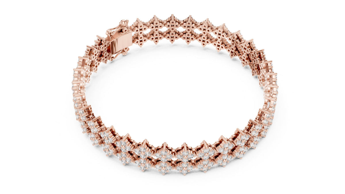 Round Cluster Lab Grown Diamond Bracelet