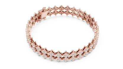 Round Cluster Lab Grown Diamond Bracelet