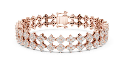 Round Cluster Lab Grown Diamond Bracelet
