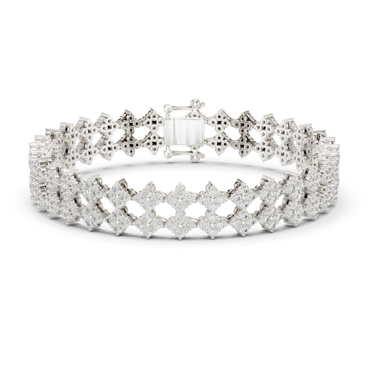 Round Cluster Lab Grown Diamond Bracelet