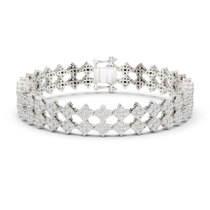 Round Cluster Lab Grown Diamond Bracelet