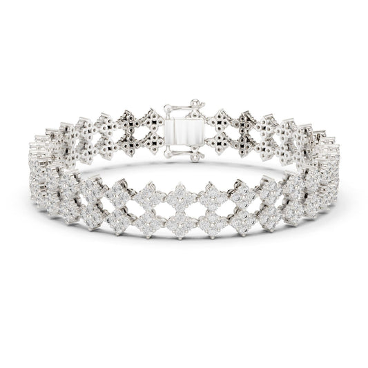 Round Cluster Lab Grown Diamond Bracelet