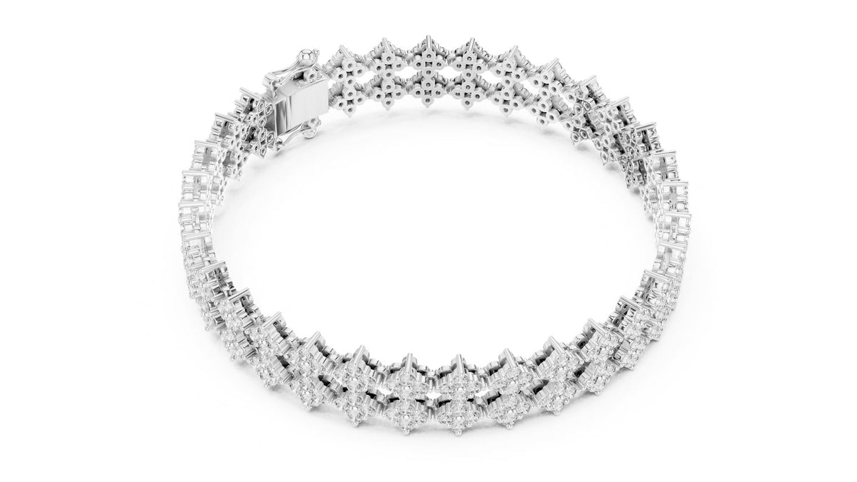 Round Cluster Lab Grown Diamond Bracelet