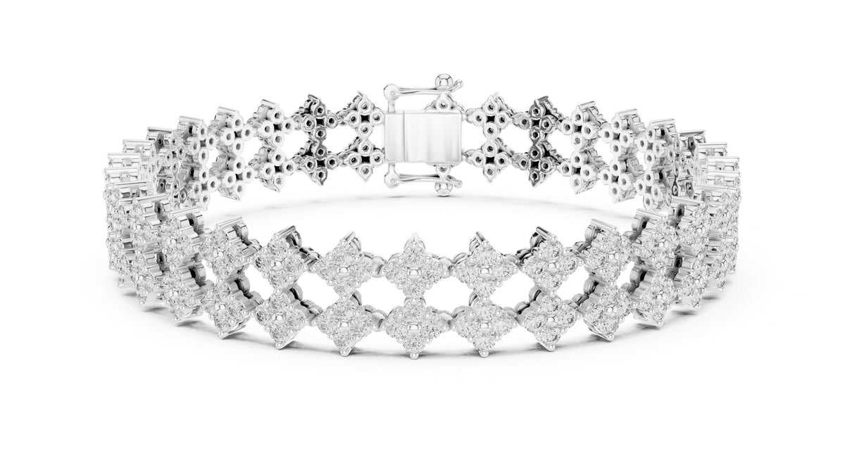 Round Cluster Lab Grown Diamond Bracelet