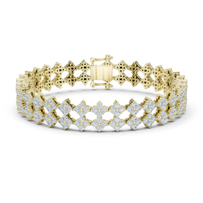Round Cluster Lab Grown Diamond Bracelet